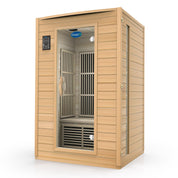 Durasage Health 2-Person Carbon Infrared Sauna - Canadian Hemlock Wooden Sauna - 1700 Watts - Bluetooth, FM Radio & USB Input