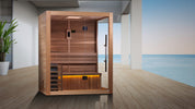 Golden Designs "Hanko Edition" 2-3 Person Capacity Indoor Traditional Steam Sauna, Canadian Hemlock (GDI-7202-01)