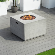 Direct Wicker Outdoor Fire Pit Table, Terrafab Composite Material Gas Fire Pit Table, Diameter 87.6*87.6, Height 60.5cm | Model PAG-2140