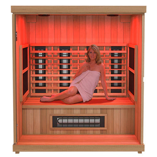 Finnmark FD-3 Full Spectrum 4 Person Infrared Sauna - Complimentary Backrest Included