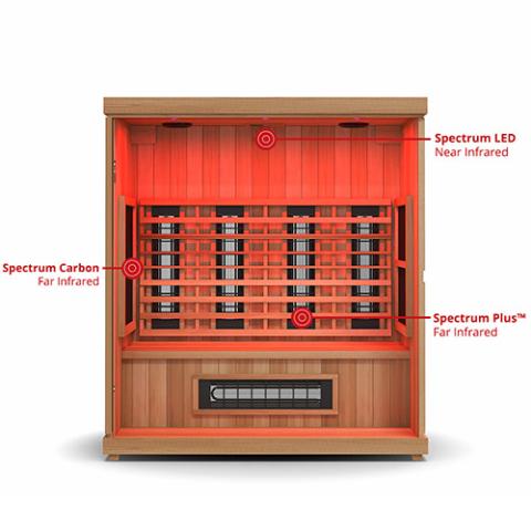 Finnmark FD-3 Full Spectrum 4 Person Infrared Sauna - Complimentary Backrest Included