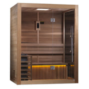 Golden Designs "Hanko Edition" 2-3 Person Capacity Indoor Traditional Steam Sauna, Canadian Hemlock (GDI-7202-01)