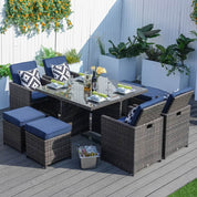 Direct Wicker 4 Seats Square Outdoor Patio Dining Set PAD-3233B