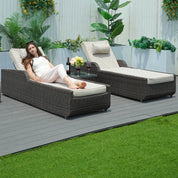 Direct Wicker Outdoor Wicker Chaise Lounge with Armrest PAL-1127B