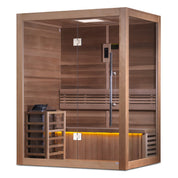 Golden Designs "Hanko Edition" 2-3 Person Capacity Indoor Traditional Steam Sauna, Canadian Hemlock (GDI-7202-01)