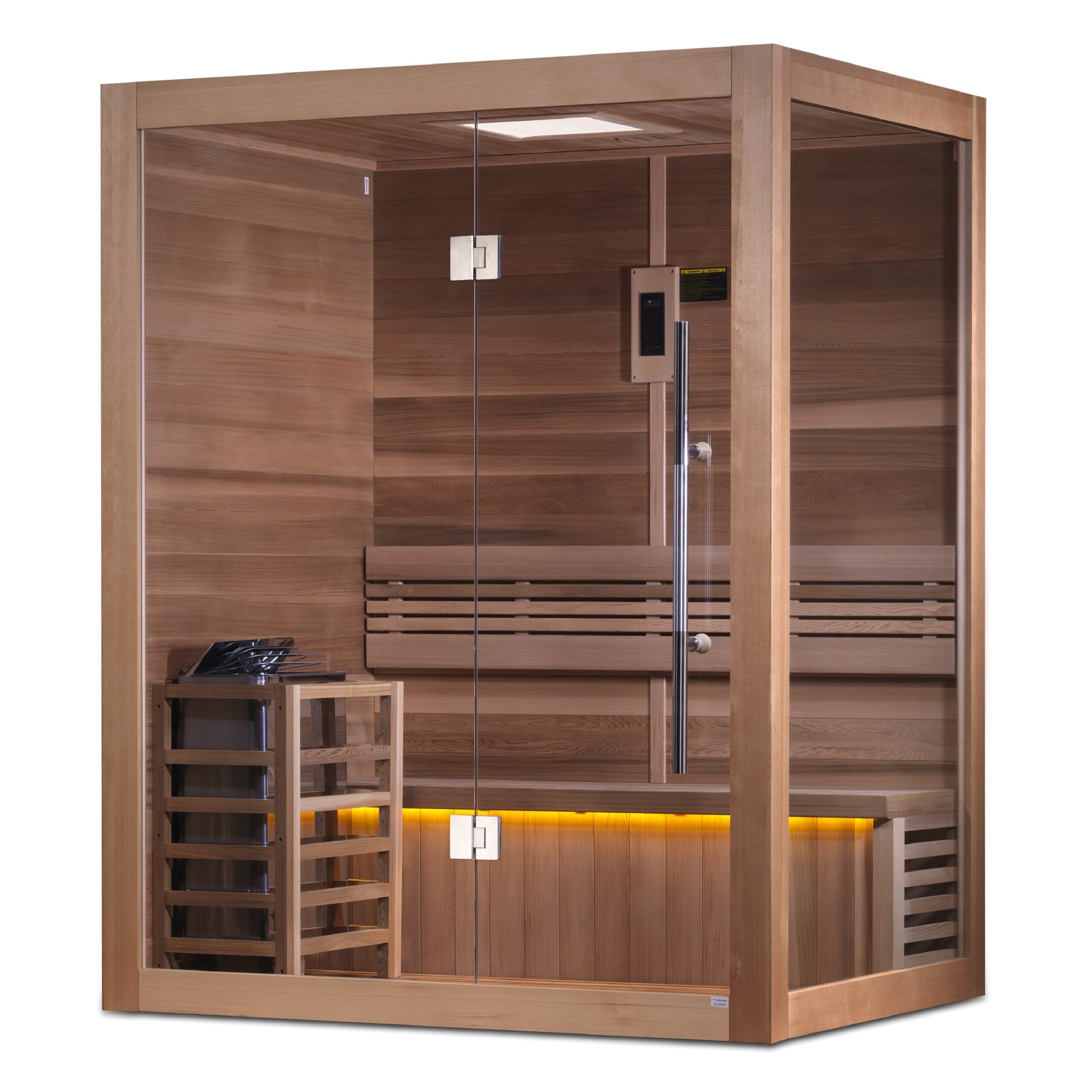 Golden Designs "Hanko Edition" 2-3 Person Capacity Indoor Traditional Steam Sauna, Canadian Hemlock (GDI-7202-01)