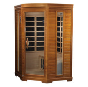 Dynamic Saunas Hemming Low EMF 2 Person Indoor Sauna, Natural Hemlock (DYN-6225-02)