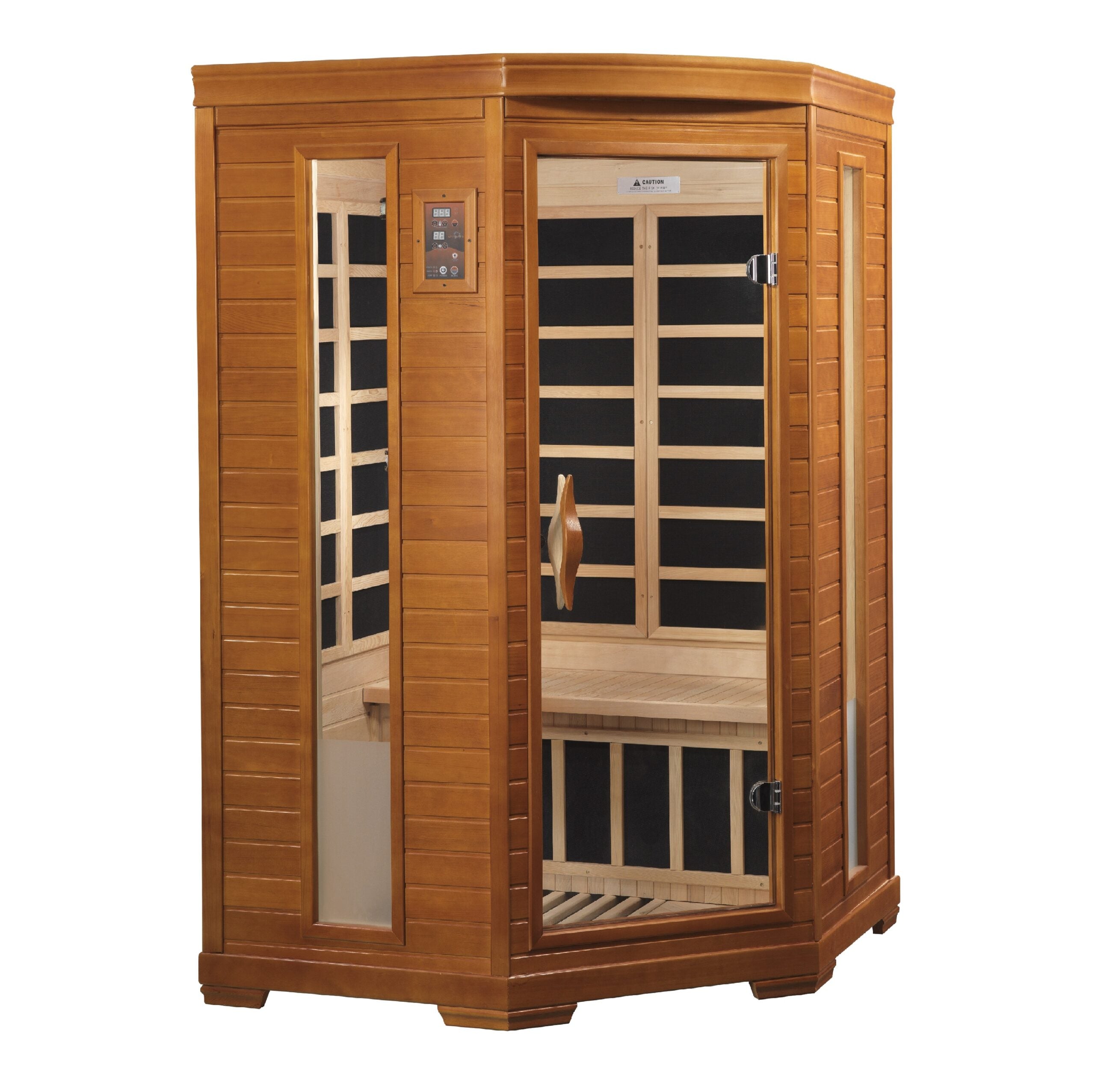 Dynamic Saunas Hemming Low EMF 2 Person Indoor Sauna, Natural Hemlock (DYN-6225-02)