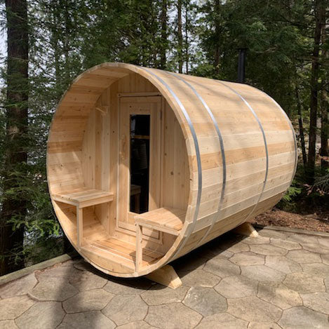 Dundalk Leisurecraft CT Serenity Barrel Traditional Steam Cedar Sauna, Outdoor/Indoor (CTC2245E)