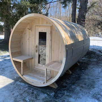 Dundalk Leisurecraft CT Serenity Barrel Traditional Steam Cedar Sauna, Outdoor/Indoor (CTC2245E)