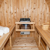 Dundalk Leisurecraft CT Serenity Barrel Traditional Steam Cedar Sauna, Outdoor/Indoor (CTC2245E)