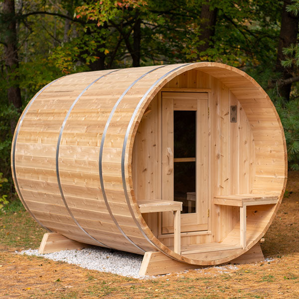 Dundalk Leisurecraft CT Serenity Barrel Traditional Steam Cedar Sauna, Outdoor/Indoor (CTC2245E)