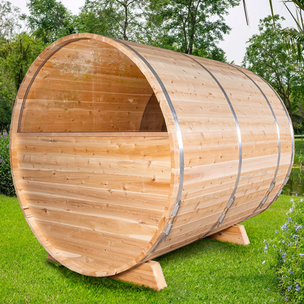 Dundalk Leisurecraft Serenity MP Barrel Cedar Traditional Steam Sauna, Outdoor/Indoor (CTC2245MPE)