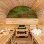 Dundalk Leisurecraft Serenity MP Barrel Cedar Traditional Steam Sauna, Outdoor/Indoor (CTC2245MPE)