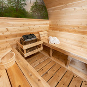 Dundalk Leisurecraft Serenity MP Barrel Cedar Traditional Steam Sauna, Outdoor/Indoor (CTC2245MPE)