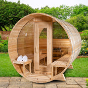 Dundalk Leisurecraft Serenity MP Barrel Cedar Traditional Steam Sauna, Outdoor/Indoor (CTC2245MPW)