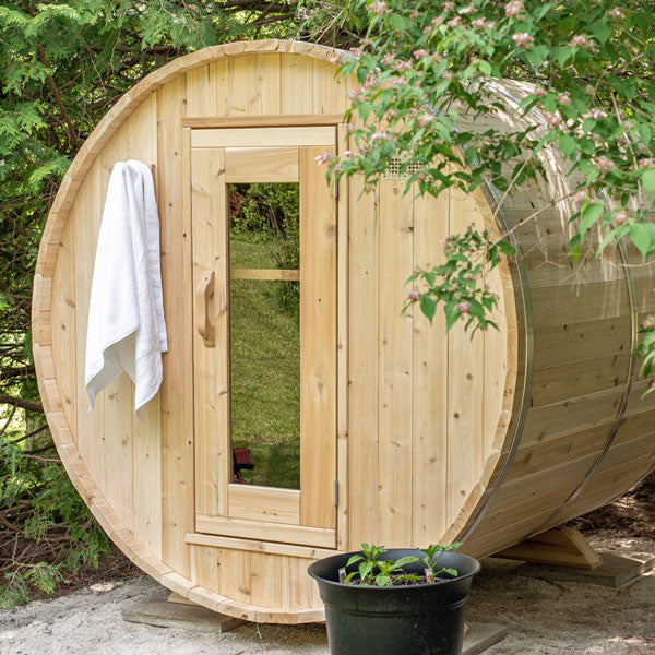 Dundalk Leisurecraft CT Harmony Barrel Cedar Traditional Steam Sauna, Outdoor/Indoor (CTC22E)