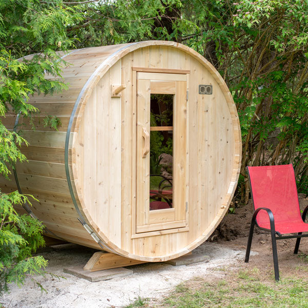 Dundalk Leisurecraft CT Harmony Barrel Cedar Traditional Steam Sauna, Outdoor/Indoor (CTC22E)