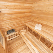 Dundalk Leisurecraft CT Luna Cedar Traditional Steam Sauna, Outdoor/Indoor (CTC22LU)