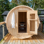 Dundalk Leisurecraft CT Harmony Barrel Cedar Traditional Steam Sauna, Outdoor/Indoor (CTC22W)