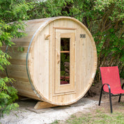 Dundalk Leisurecraft CT Harmony Barrel Cedar Traditional Steam Sauna, Outdoor/Indoor (CTC22W)