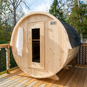 Dundalk Leisurecraft CT Harmony Barrel Cedar Traditional Steam Sauna, Outdoor/Indoor (CTC22W)