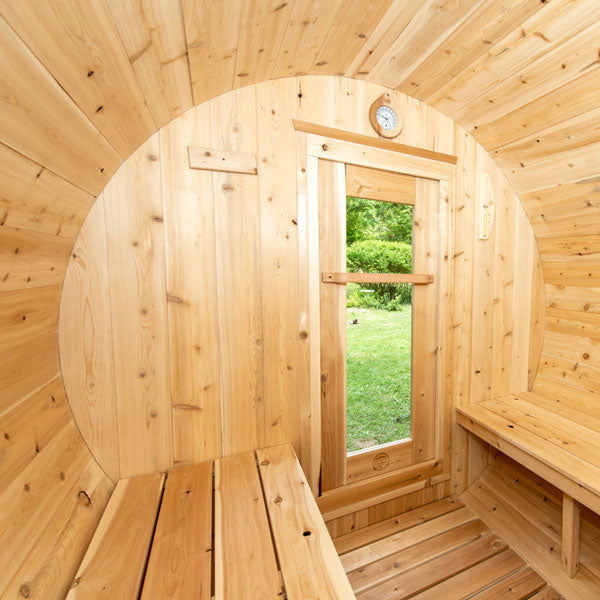 Dundalk Leisurecraft CT Harmony Barrel Cedar Traditional Steam Sauna, Outdoor/Indoor (CTC22W)