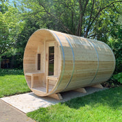 Dundalk Leisurecraft CT Tranquility Barrel Traditional Steam Cedar Sauna, Outdoor/Indoor (CTC2345E)