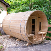 Dundalk Leisurecraft CT Tranquility Barrel Traditional Steam Cedar Sauna, Outdoor/Indoor (CTC2345E)