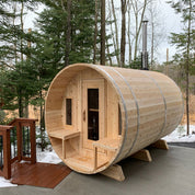 Dundalk Leisurecraft CT Tranquility Barrel Traditional Steam Cedar Sauna, Outdoor/Indoor (CTC2345E)