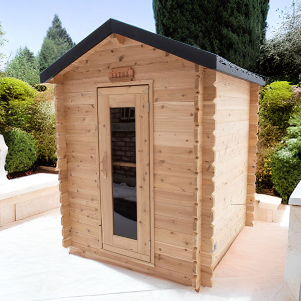 Dundalk Leisurecraft CT Granby Cabin Cedar Traditional Steam Sauna, Outdoor/Indoor (CTC66E)