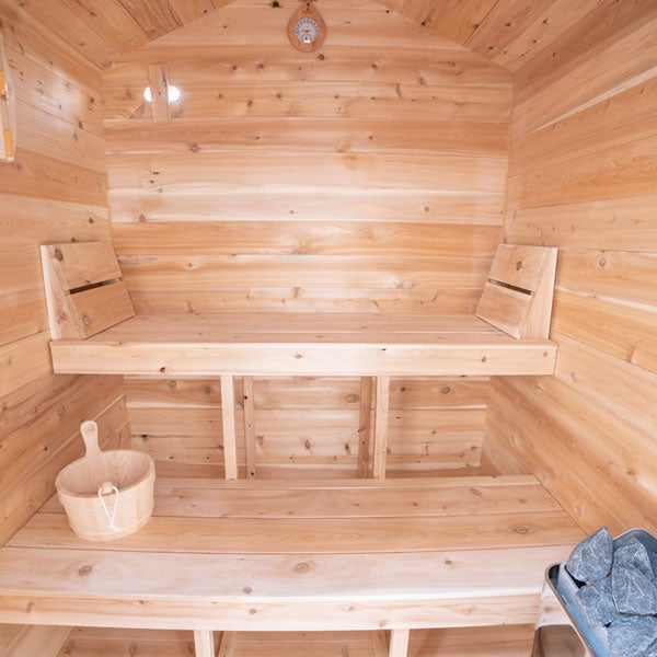 Dundalk Leisurecraft CT Granby Cabin Cedar Traditional Steam Sauna, Outdoor/Indoor (CTC66E)