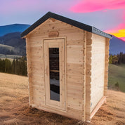 Dundalk Leisurecraft CT Granby Cabin Cedar Traditional Steam Sauna, Outdoor/Indoor (CTC66E)