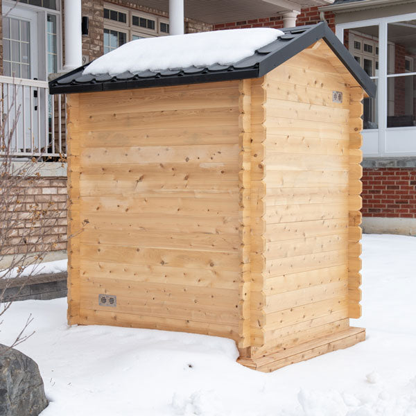 Dundalk Leisurecraft CT Granby Cabin Cedar Traditional Steam Sauna, Outdoor/Indoor (CTC66E)