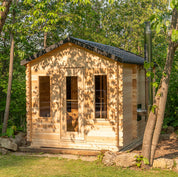 Dundalk Leisurecraft CT Georgian Cabin Cedar Traditional Steam Sauna with Changeroom, Outdoor/Indoor (CTC88CE)