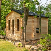 Dundalk Leisurecraft CT Georgian Cabin Cedar Traditional Steam Sauna with Changeroom, Outdoor/Indoor (CTC88CW)