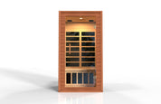 Dynamic Saunas Elite Avila 1-2 Person Ultra Low EMF FAR Infrared Indoor Sauna, Natural Hemlock (DYN-6103-01)