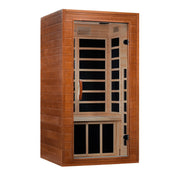 Dynamic Saunas Elite Avila 1-2 Person Ultra Low EMF FAR Infrared Indoor Sauna, Natural Hemlock (DYN-6103-01)