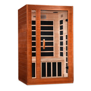 Dynamic Saunas Cardoba 2 Person Ultra Low EMF FAR Infrared Indoor Sauna, Natural Hemlock (DYN-6203-01)