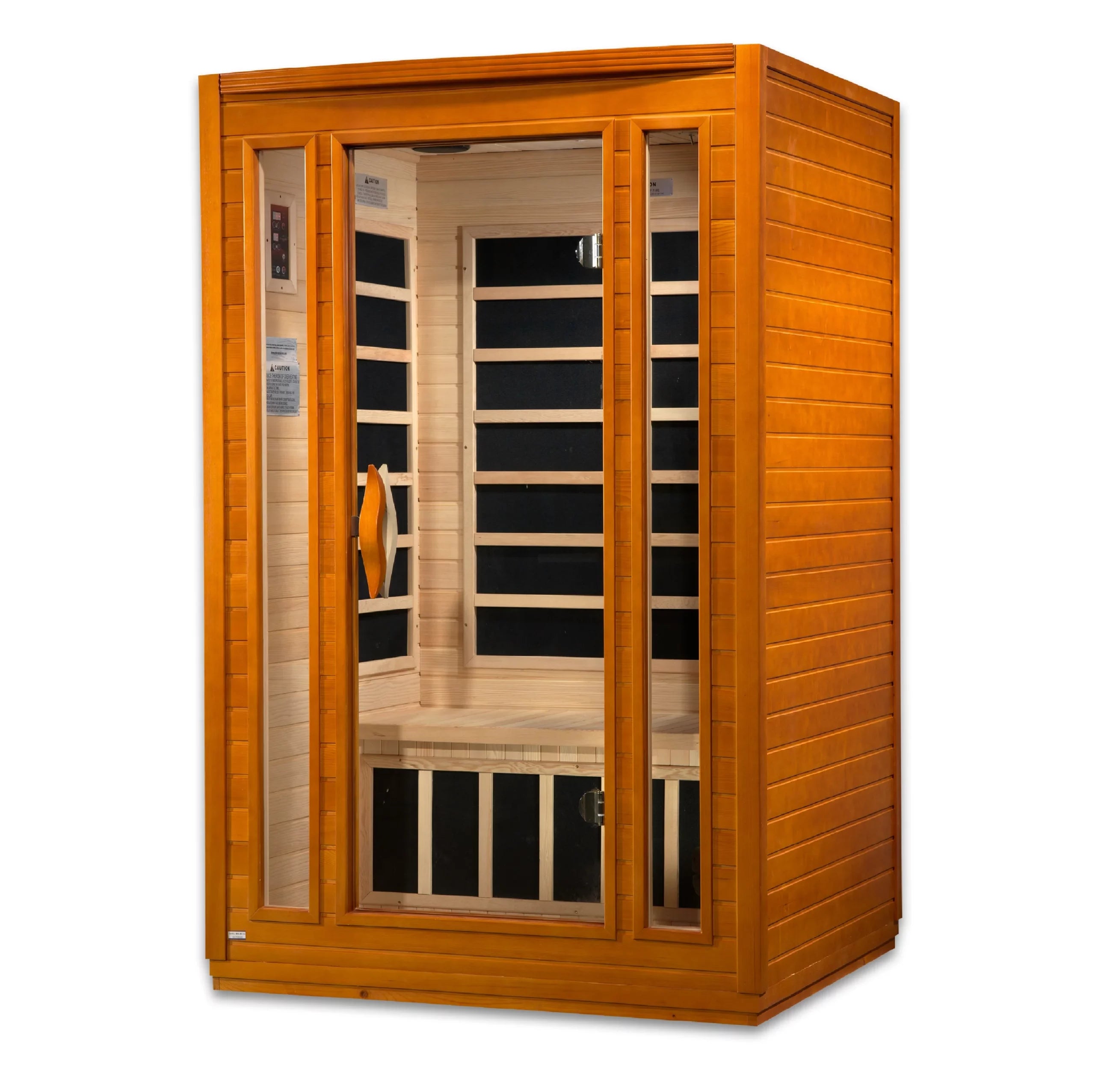 Dynamic Saunas Elite San Marino Ultra Low EMF 2 Person Indoor Sauna, Natural Hemlock (DYN-6206-01)