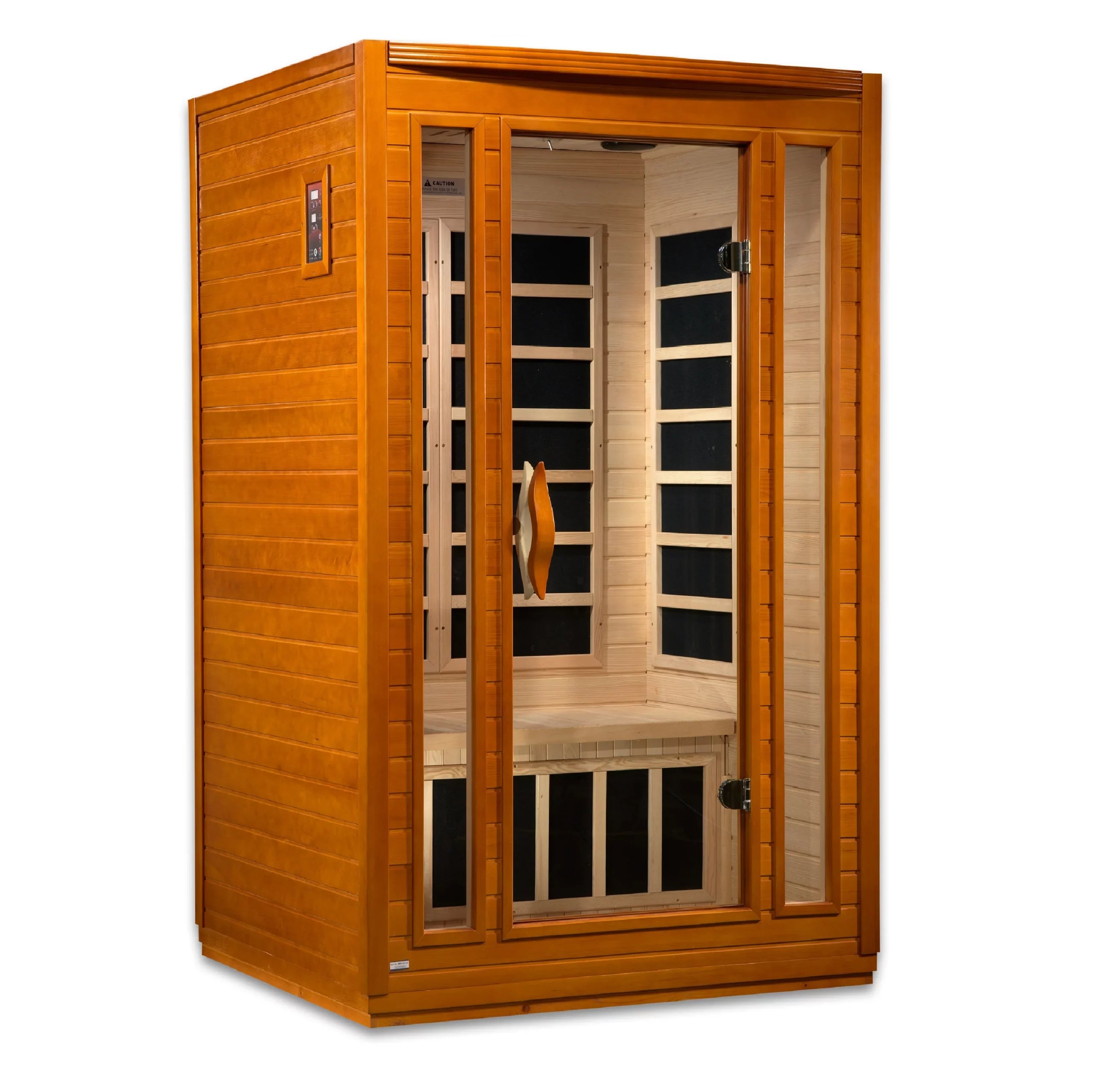 Dynamic Saunas Elite San Marino Ultra Low EMF 2 Person Indoor Sauna, Natural Hemlock (DYN-6206-01)