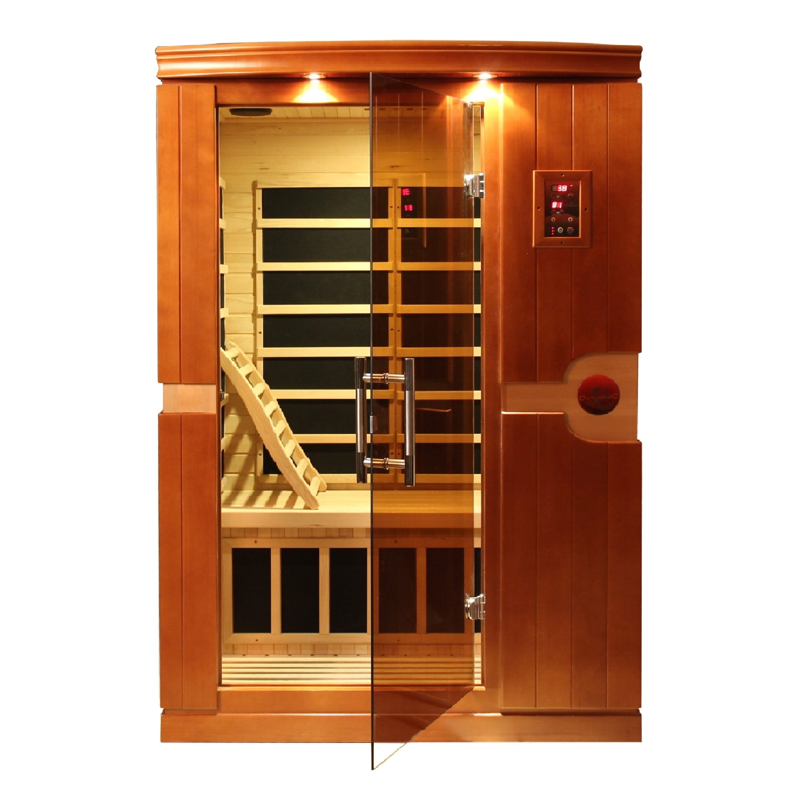 Dynamic Saunas Venice 2 Person Low EMF Indoor Sauna, Natural Hemlock (DYN-6210-01)