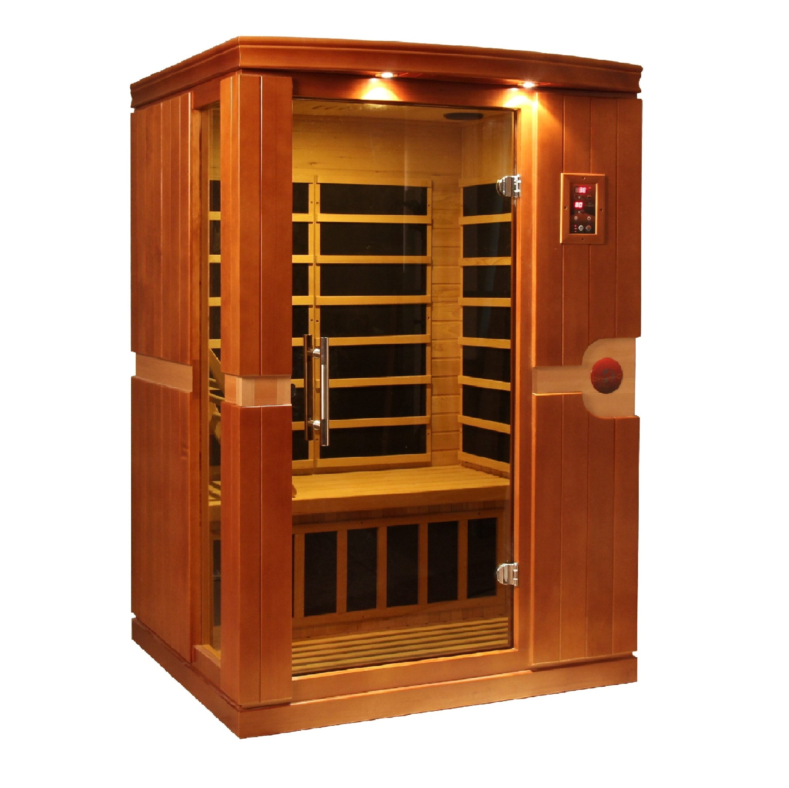 Dynamic Saunas Elite Venice Select 2 Person Ultra Low EMF Indoor Sauna, Natural Hemlock (DYN-6210-01)