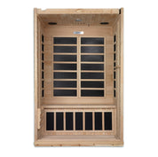 Dynamic Saunas Venice 2 Person Low EMF Indoor Sauna, Natural Hemlock (DYN-6210-01)