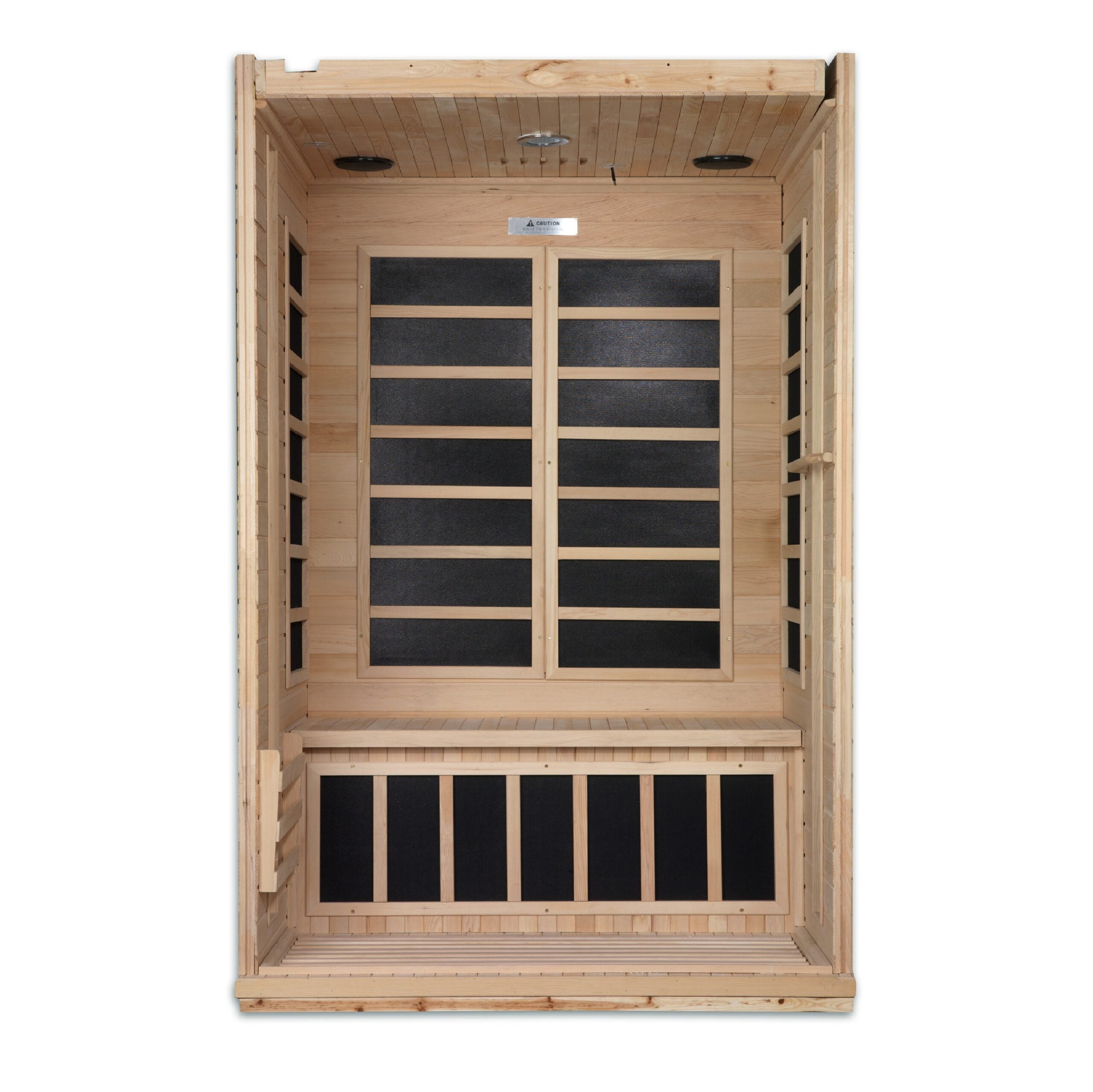 Dynamic Saunas Venice 2 Person Low EMF Indoor Sauna, Natural Hemlock (DYN-6210-01)