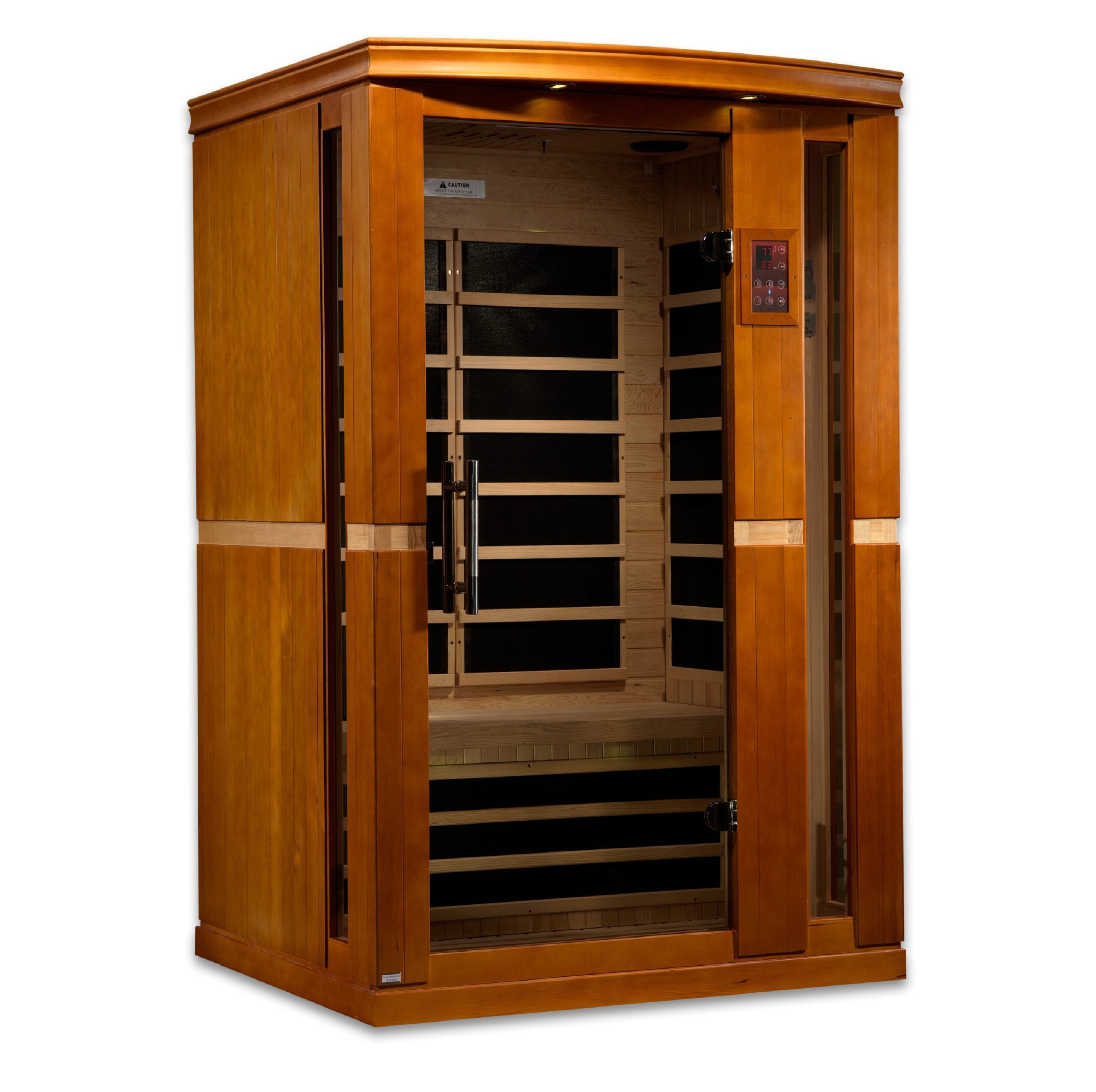 Golden Designs Dynamic Saunas Vittoria Edition 2 Person Indoor LOW EMF, Natural Hemlock (DYN-6220-01)