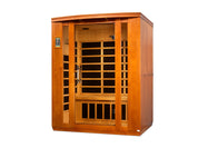 Golden Designs Dynamic Saunas Bellagio LOW EMF 3 Person Indoor Sauna, Natural Hemlock (DYN-6306-02)