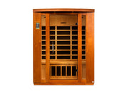 Golden Designs Dynamic Saunas Bellagio LOW EMF 3 Person Indoor Sauna, Natural Hemlock (DYN-6306-02)