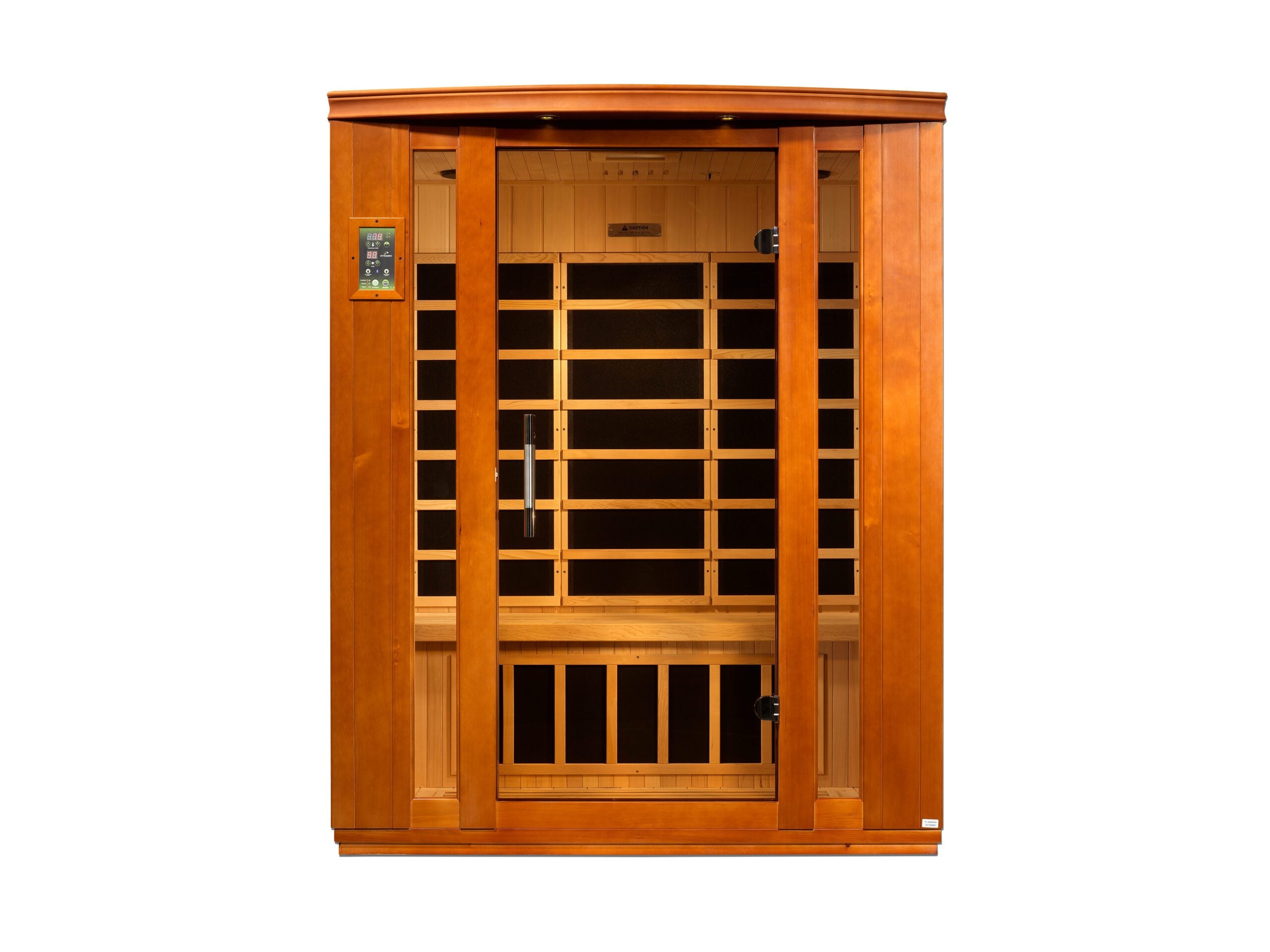 Golden Designs Dynamic Saunas Bellagio LOW EMF 3 Person Indoor Sauna, Natural Hemlock (DYN-6306-02)