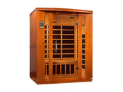 Golden Designs Dynamic Saunas Bellagio LOW EMF 3 Person Indoor Sauna, Natural Hemlock (DYN-6306-02)